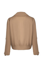 Double Breast Short Jacket Adjustable Sleeve