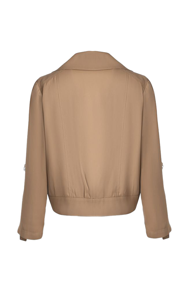 Double Breast Short Jacket Adjustable Sleeve