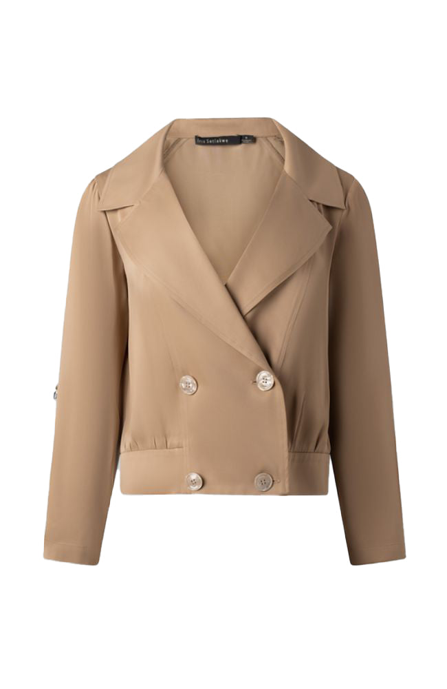 Double Breast Short Jacket Adjustable Sleeve