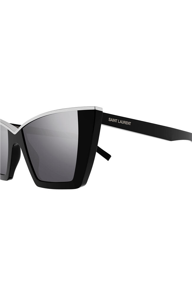 Yves Saint Laurent Black Cat-Eye Sunglasses with Silver Accent Saint Laurent Women main image 4