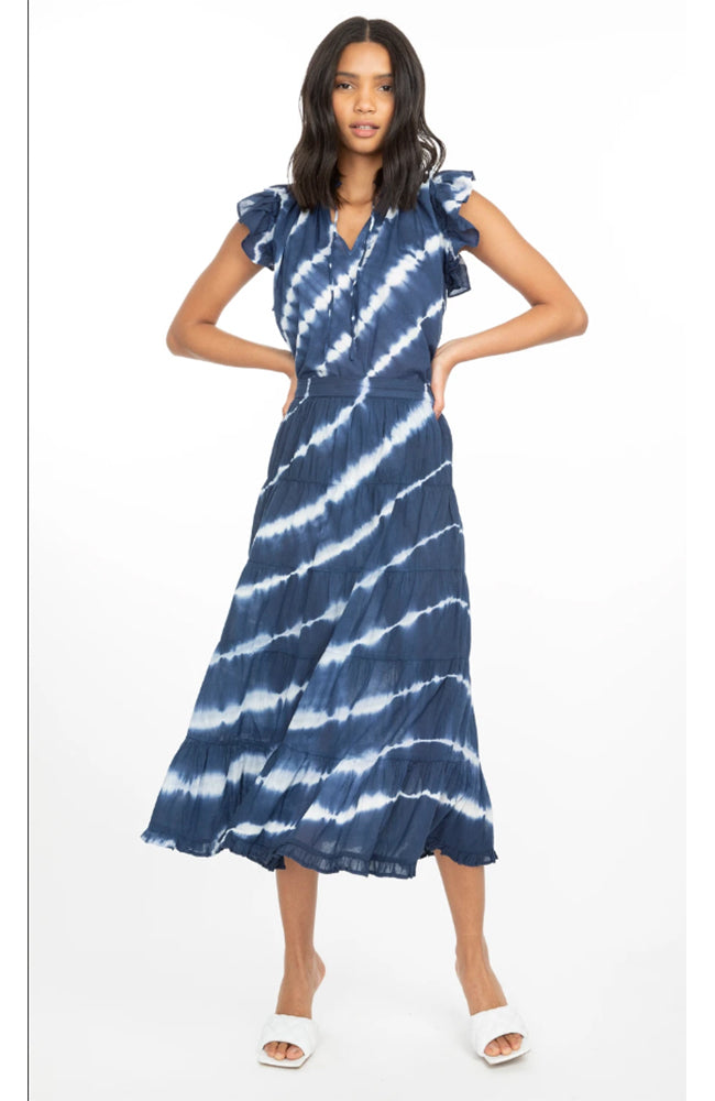 Phoebe Tie Dye Ruffle Sleeveless Tank