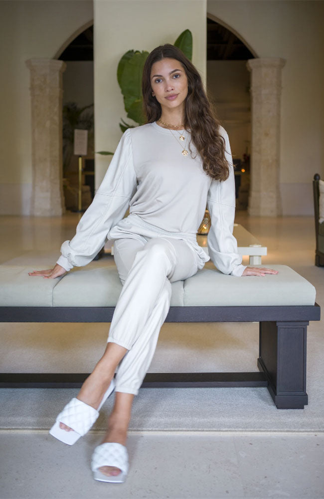 Riley Vegan Leather Joggers