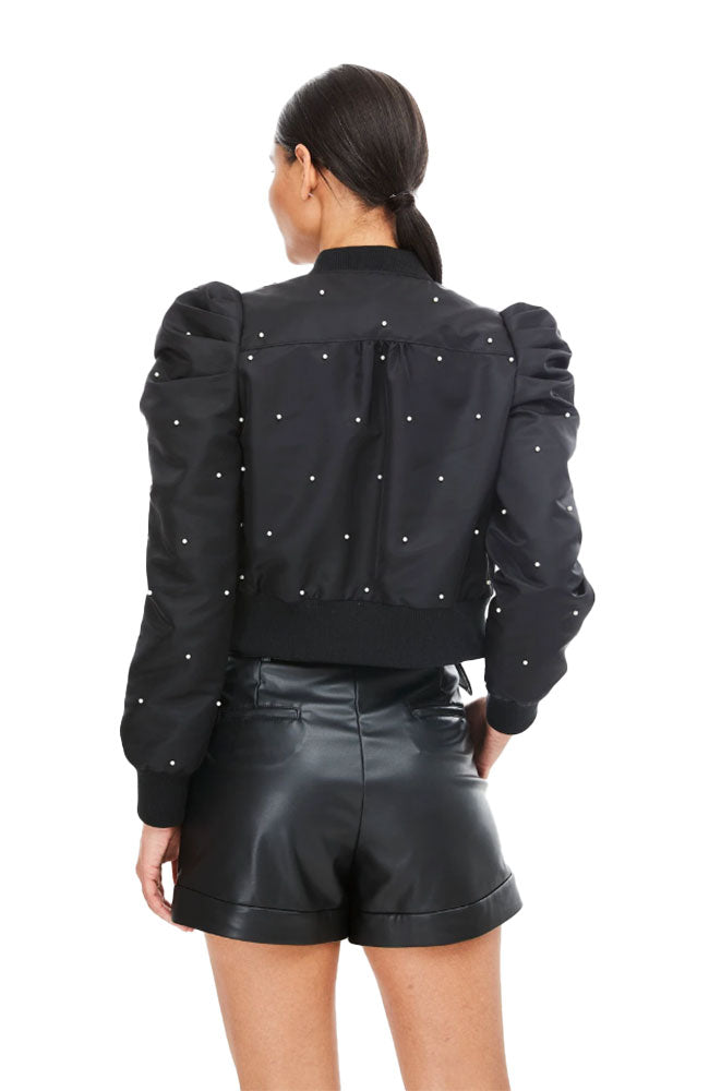 Pia Pearl Cropped Bomber