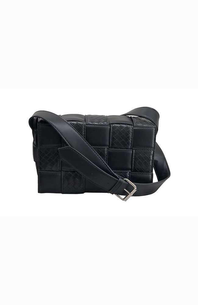 Woven Colorblock Xbody Black