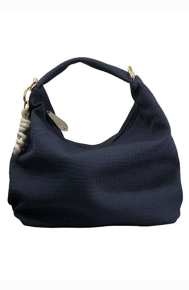 Hobo Croco Embossed Navy
