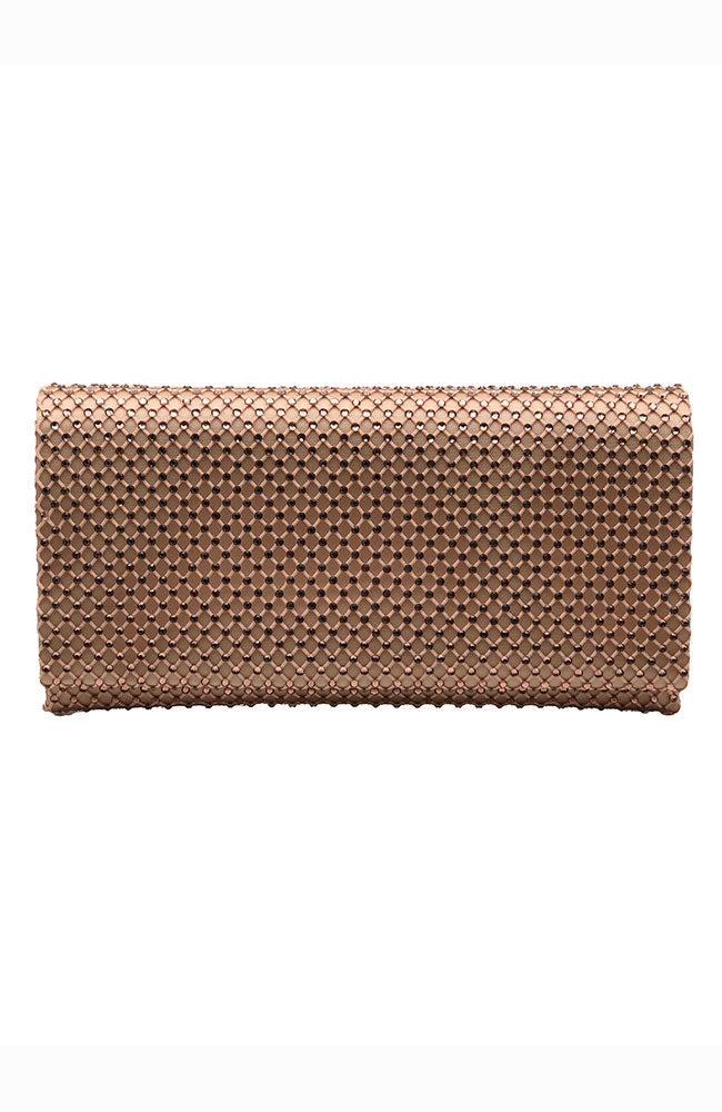 Fold Over Clutch Crystal Champagne