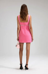 Boucle V-neck Mini Dress