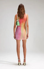Mesh Hotfix Mini Dress