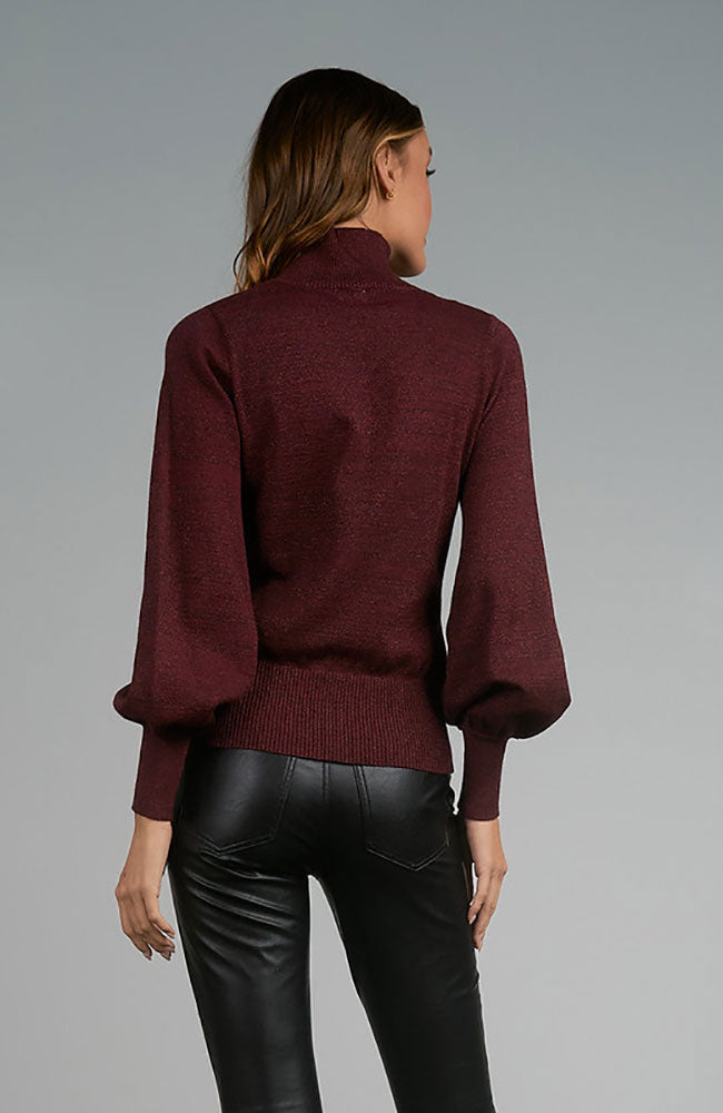 Turtleneck Diagonal Cutout Sweater