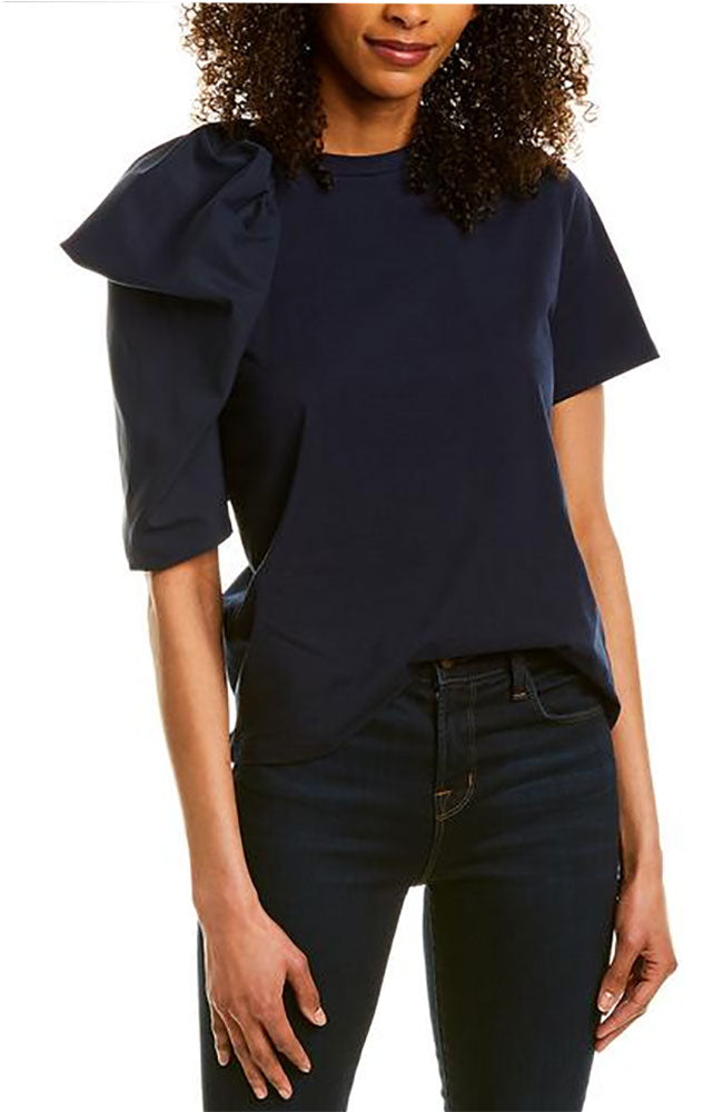 Unbalanced Puff Sleeve Top