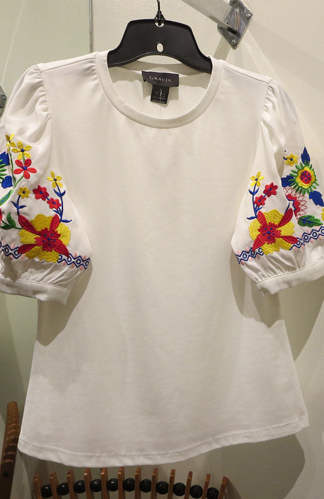 Embroidery Point Top