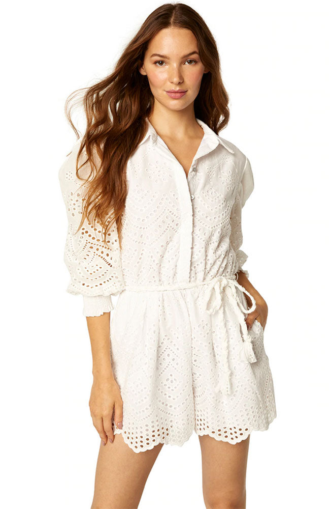 Joanna Romper White Eyelet