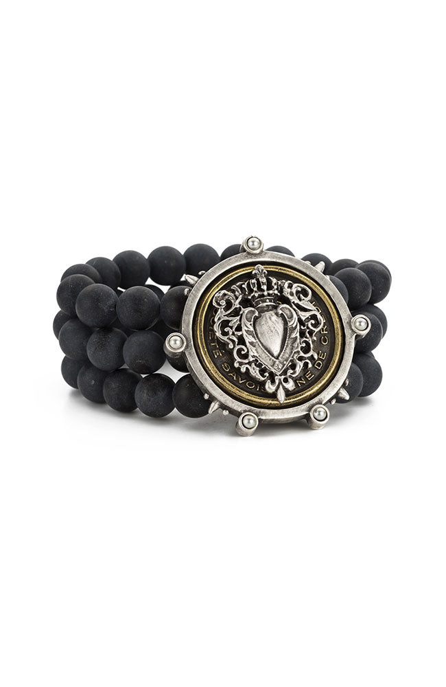 Jasper Bracelet Black Beads