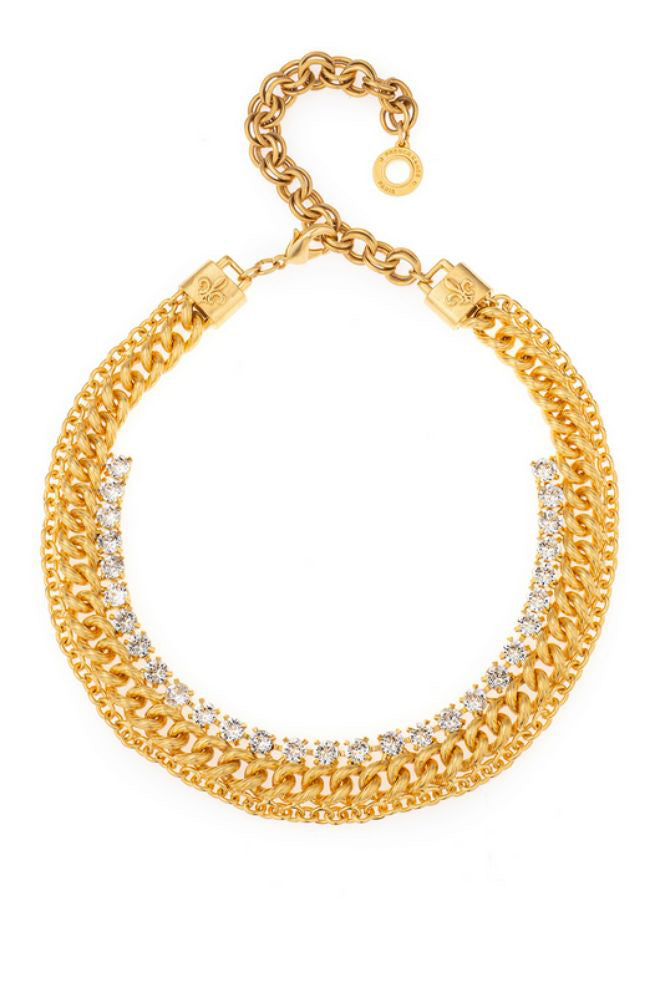 24k Clad Austrian Crystal Necklace