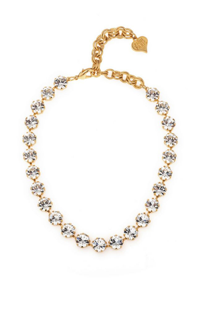 24k Clad Extra Large Austrian Crystal Necklace