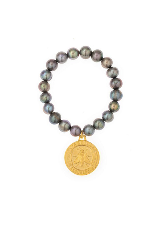 Single Strand Bracelet Abeille Medallion
