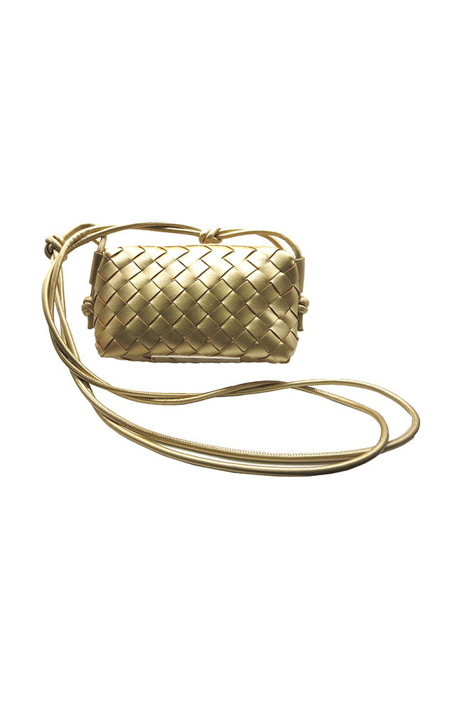 Gold Woven Crossbody