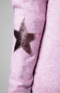 Cici Star Patch Crew Neck Sweater