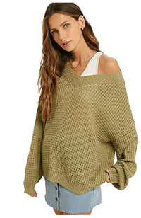 Oversized V Neck Sweater