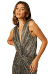 Ava Metallic Stripe Dress