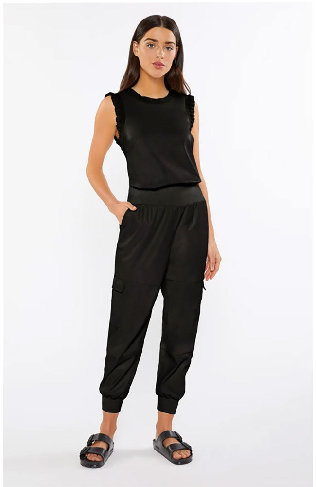 Faux Leather Giles Pant in Black