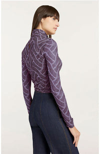 Fishnet Shirred Turtleneck