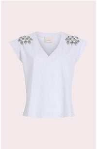 V Neck Embellished Bella Tee
