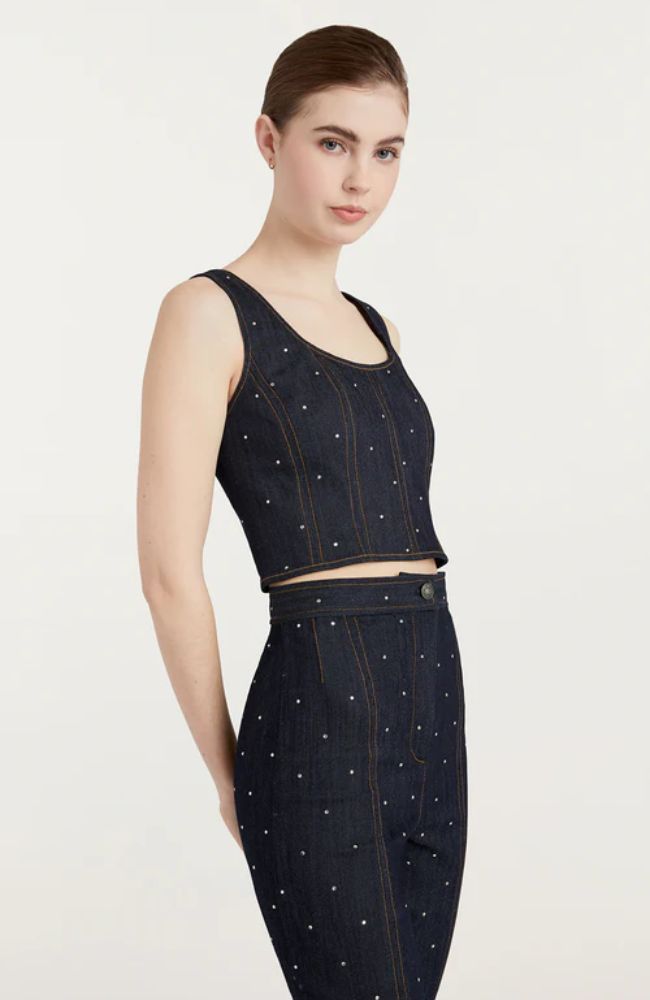 Ditsy Rhinestone Ora Bustier